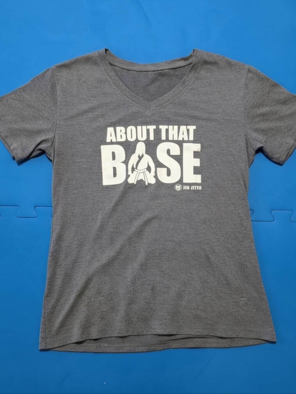 Gaidama Women's "About That Base" Jiu-Jitsu Graphic Tee Gray Size L